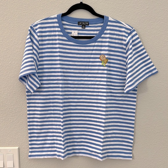 Jcrew Wide-sleeve lemon graphic T-shirt, NWT, size XL - Picture 2 of 3